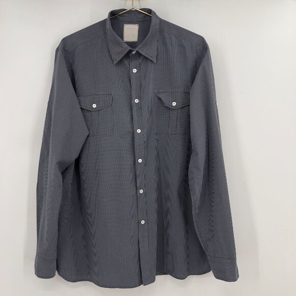 Billy Reid Other - Billy Reid Big & Tall Men’s Long Sleeve Button Up Shirt Gray Check Size XXL